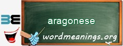 WordMeaning blackboard for aragonese